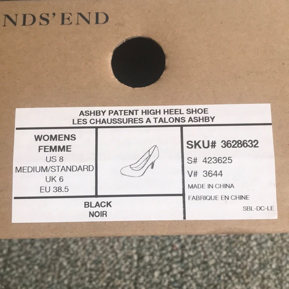 NWT Lands’ End Ashby black patent leather pumps - Picture 7 of 7